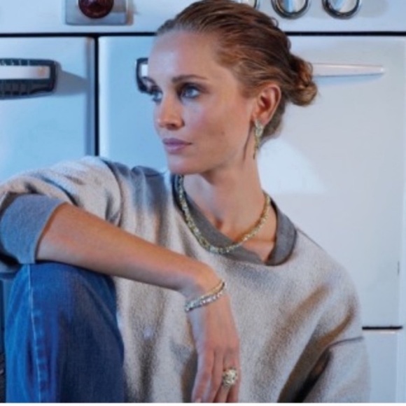 ALEXIS BITTAR• NEW Gleaming Gold Sculpted Panther Head Crystal Power Ring size 7 - Picture 9 of 15